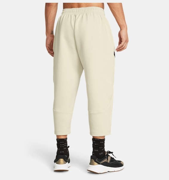Bej Erkek UA Unstoppable Fleece Baggy Crop Eşofman Altı
