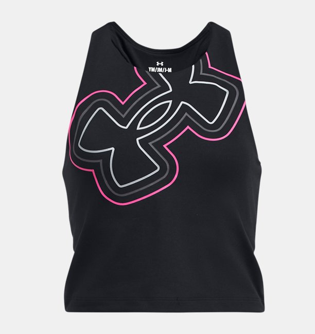 Kız Çocuk Motion Branded Crop Atlet Siyah