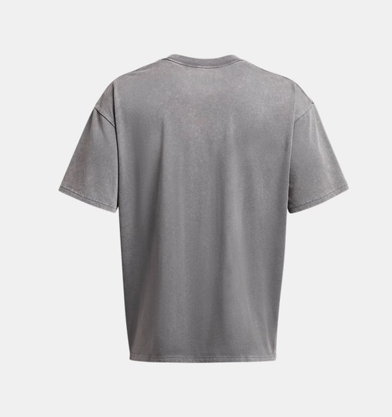 Gri Erkek UA Heavyweight Oversized Kısa Kollu T-shirt