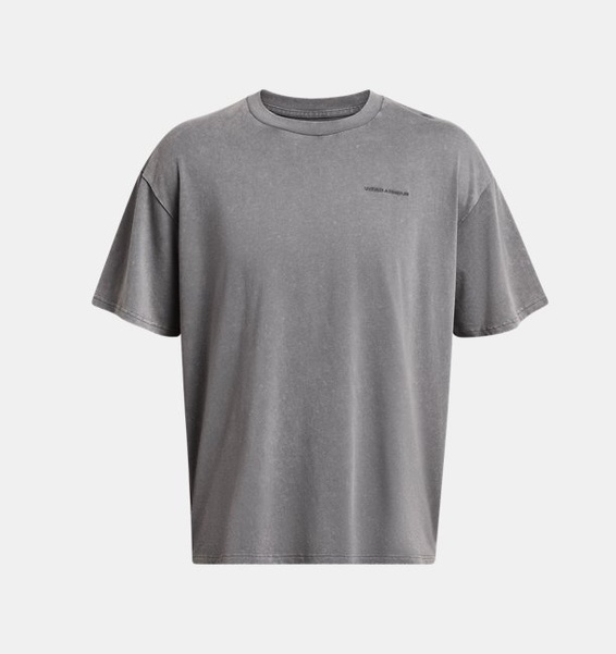Gri Erkek UA Heavyweight Oversized Kısa Kollu T-shirt
