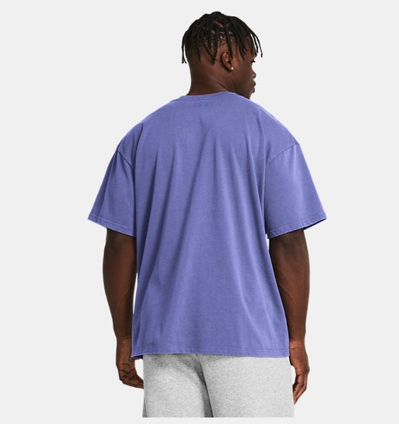 Mor Erkek UA Heavyweight Oversized Kısa Kollu T-shirt
