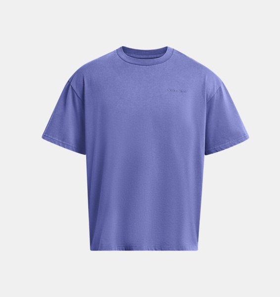 Mor Erkek UA Heavyweight Oversized Kısa Kollu T-shirt