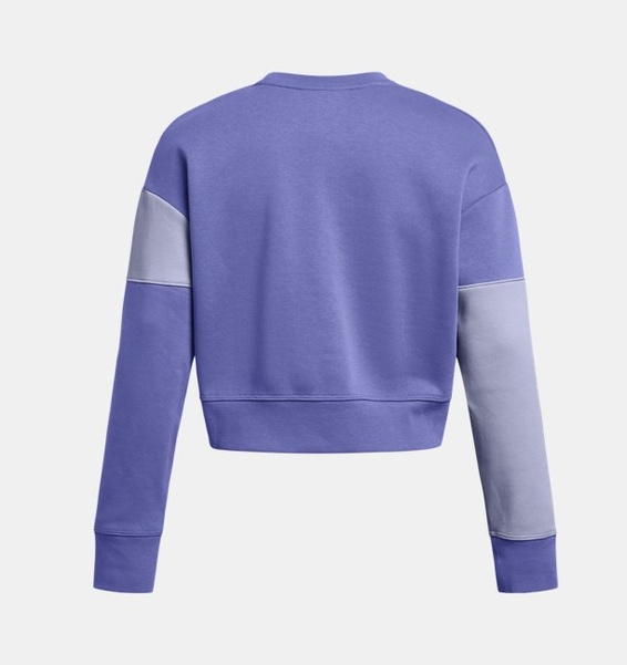 Mor Kadın UA Icon Fleece Crop Crew Uzun Kollu T-shirt