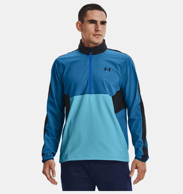 Erkek UA Storm Windstrike ½ Fermuarlı Sweatshirt Mavi