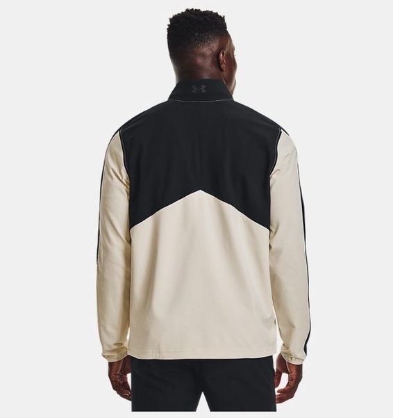 Beyaz Erkek UA Storm Windstrike Tam Boy Fermuarlı Sweatshirt