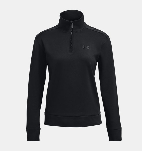 Siyah Kadın Armour Fleece® ¼ Fermuarlı Sweatshirt