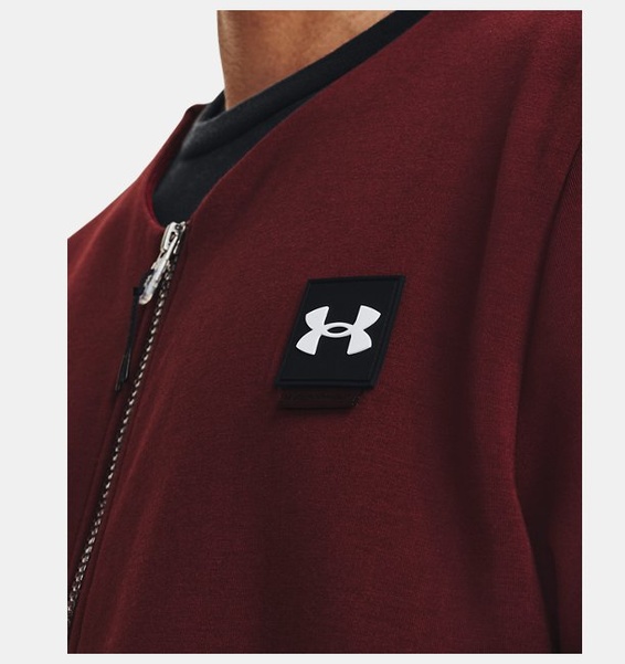 Bordo Erkek UA Summit Örgü Graphic Tam Boy Fermuarlı Sweatshirt