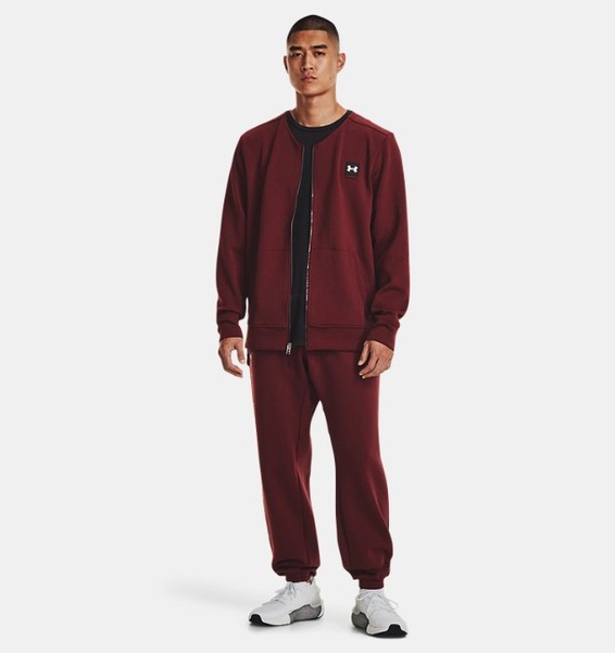 Bordo Erkek UA Summit Örgü Graphic Tam Boy Fermuarlı Sweatshirt