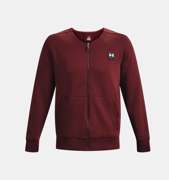 Bordo Erkek UA Summit Örgü Graphic Tam Boy Fermuarlı Sweatshirt