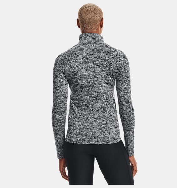 Siyah Kadın UA Tech™ Twist ½ Boy Fermuarlı Sweatshirt