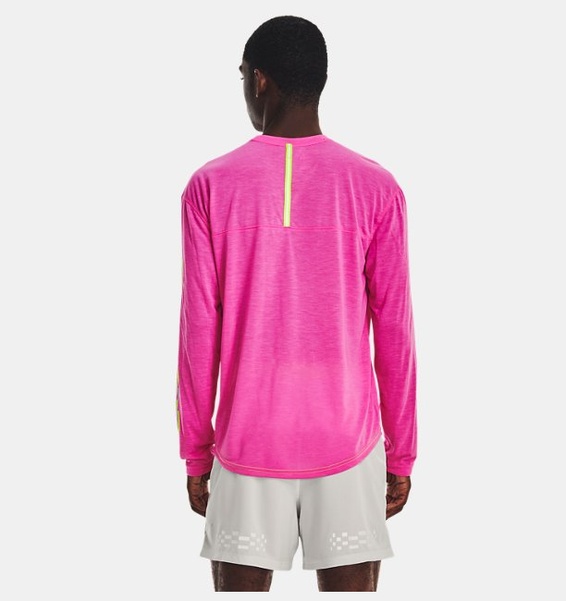 Pembe Erkek UA Koşu Anywhere Breeze Uzun Kollu T-shirt