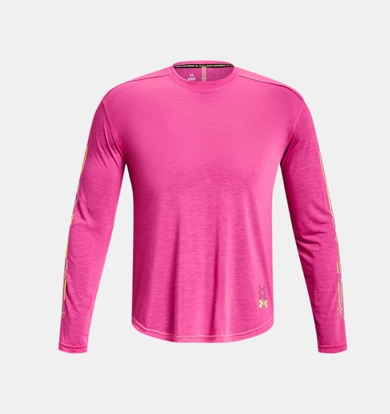 Pembe Erkek UA Koşu Anywhere Breeze Uzun Kollu T-shirt