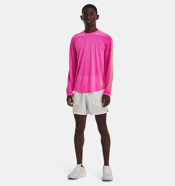 Pembe Erkek UA Koşu Anywhere Breeze Uzun Kollu T-shirt