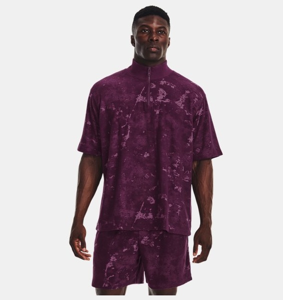 Mor Erkek UA Journey Terry ¼ Fermuarlı Sweatshirt