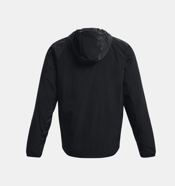 Siyah Erkek UA RUSH™ Dokuma Tam Boy Fermuarlı Sweatshirt