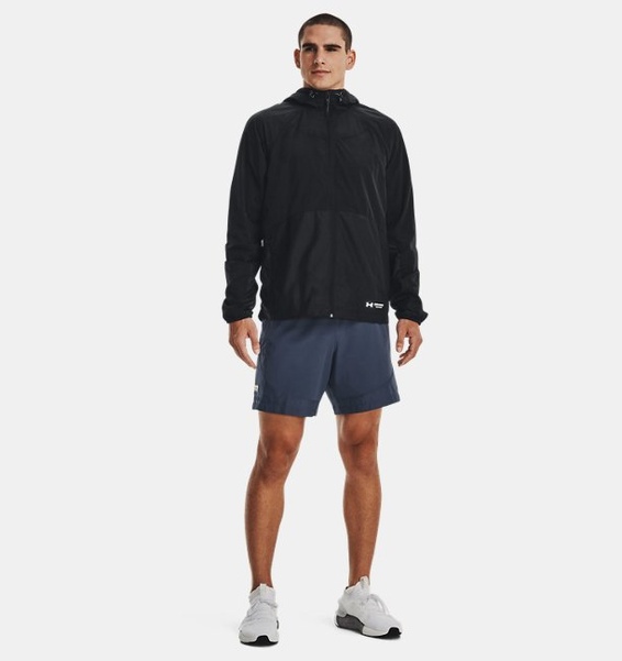 Siyah Erkek UA RUSH™ Dokuma Tam Boy Fermuarlı Sweatshirt