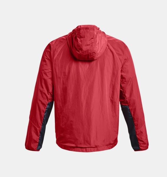 Kırmızı Erkek UA RUSH™ Dokuma Tam Boy Fermuarlı Sweatshirt