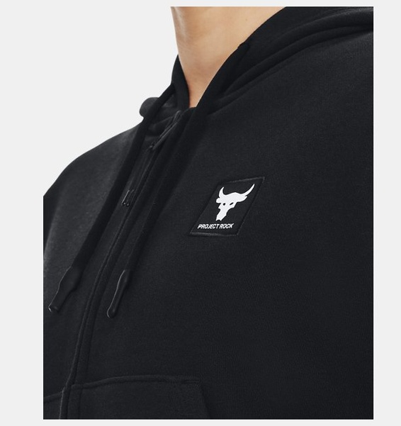 Siyah Kadın Project Rock Heavyweight Terry Tam Boy Fermuarlı Sweatshirt