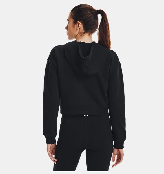 Siyah Kadın Project Rock Heavyweight Terry Tam Boy Fermuarlı Sweatshirt