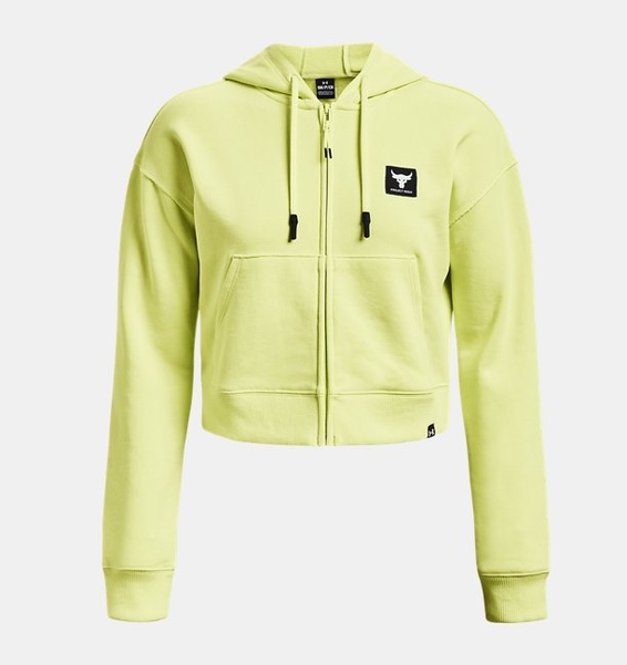 Yeşil Kadın Project Rock Heavyweight Terry Tam Boy Fermuarlı Sweatshirt