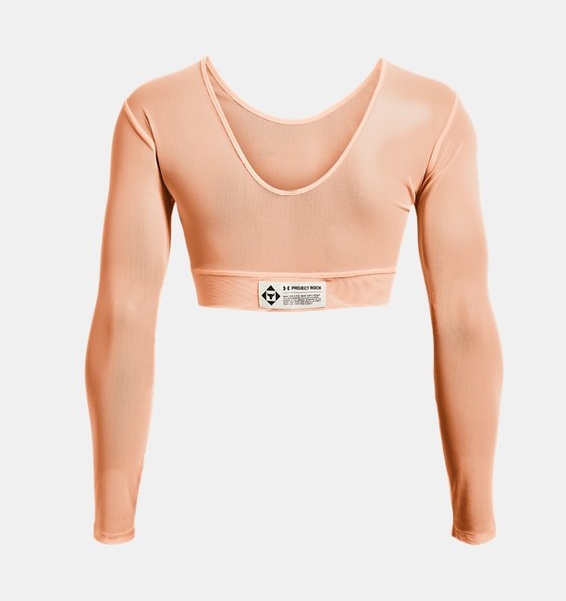 Turuncu Kadın Project Rock Sheer Mesh Uzun Kollu T-shirt