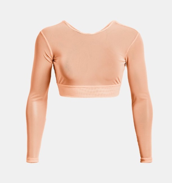 Turuncu Kadın Project Rock Sheer Mesh Uzun Kollu T-shirt