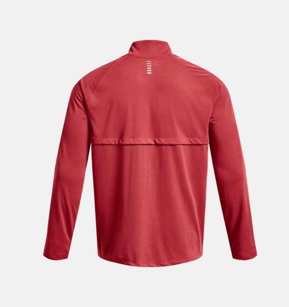 Kırmızı ErkekUA Streaker Koşu ½ Fermuarlı Sweatshirt