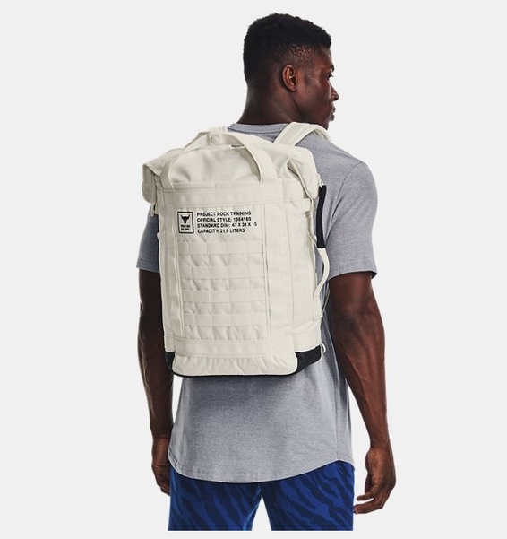 Beyaz Unisex Project Rock Box Duffle Sırt Çantası