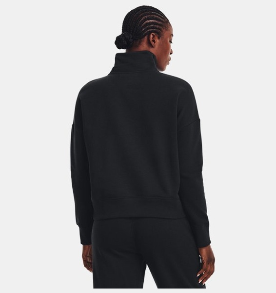 Siyah Kadın UA Rival Fleece ½ Fermuarlı Sweatshirt
