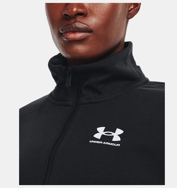 Siyah Kadın UA Rival Fleece ½ Fermuarlı Sweatshirt