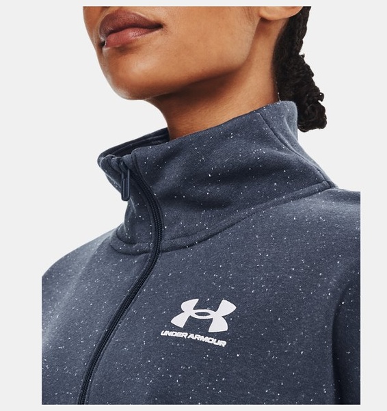 Gri Kadın UA Rival Fleece ½ Fermuarlı Sweatshirt