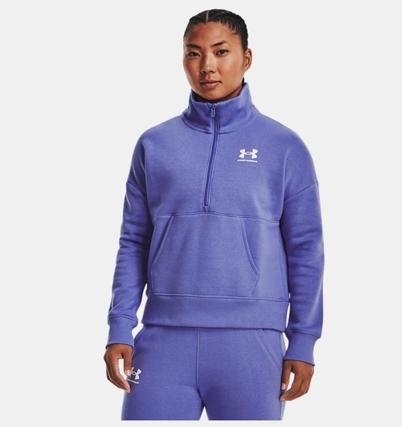 Mavi Kadın UA Rival Fleece ½ Fermuarlı Sweatshirt