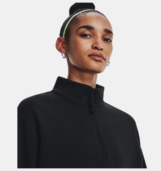 Siyah Unisex UA Summit Örgü ½ Fermuarlı Sweatshirt