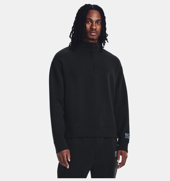 Siyah Unisex UA Summit Örgü ½ Fermuarlı Sweatshirt