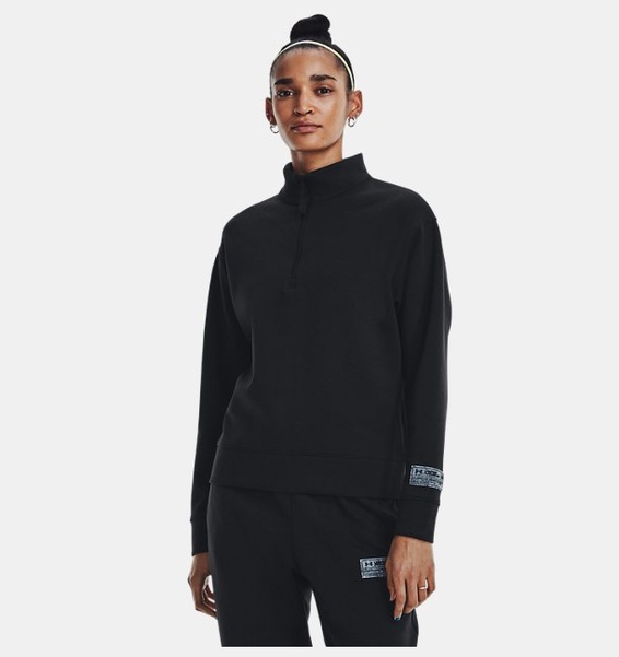 Siyah Unisex UA Summit Örgü ½ Fermuarlı Sweatshirt