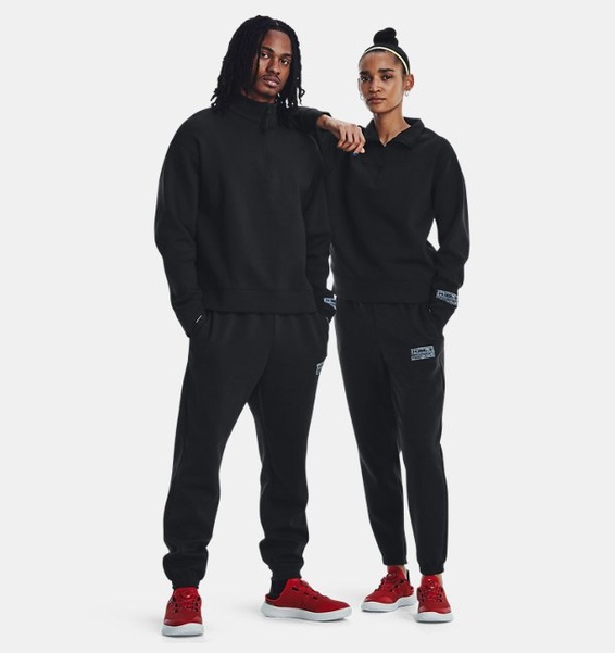 Siyah Unisex UA Summit Örgü ½ Fermuarlı Sweatshirt