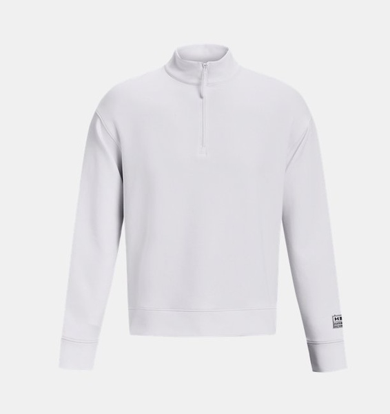 Beyaz Unisex UA Summit Örgü ½ Fermuarlı Sweatshirt