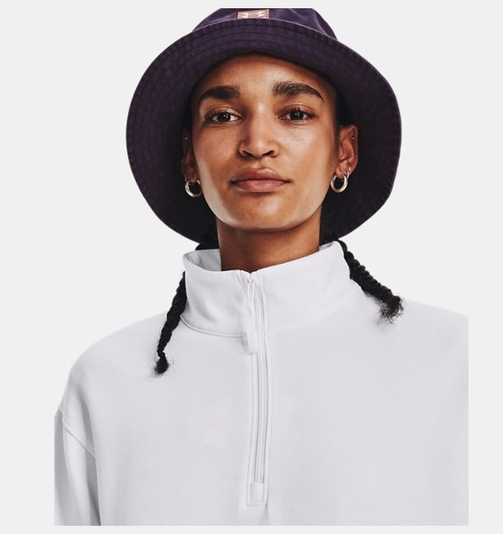 Beyaz Unisex UA Summit Örgü ½ Fermuarlı Sweatshirt