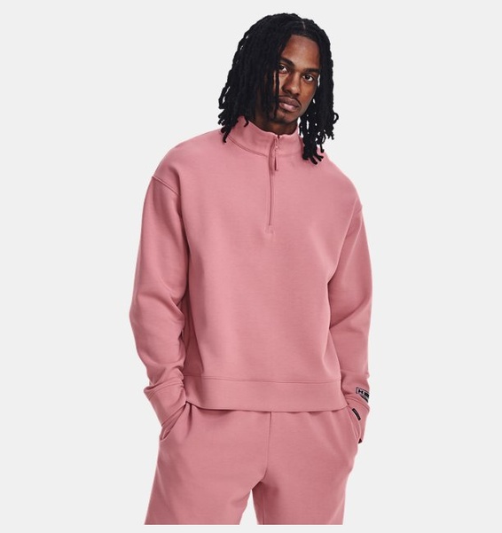 Pembe Unisex UA Summit Örgü ½ Fermuarlı Sweatshirt