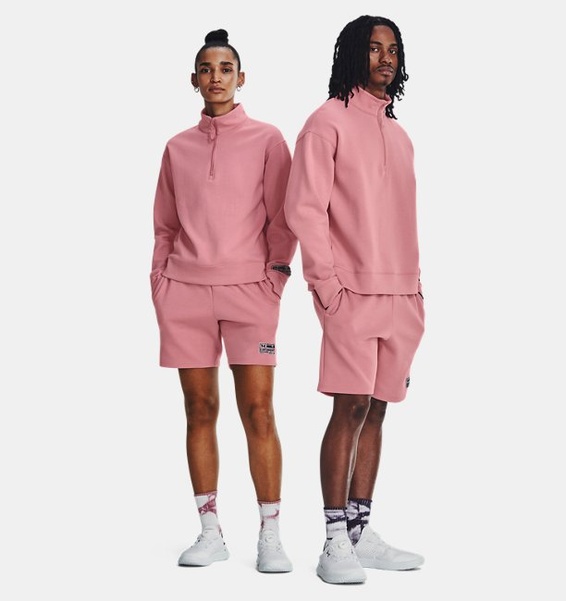 Pembe Unisex UA Summit Örgü ½ Fermuarlı Sweatshirt