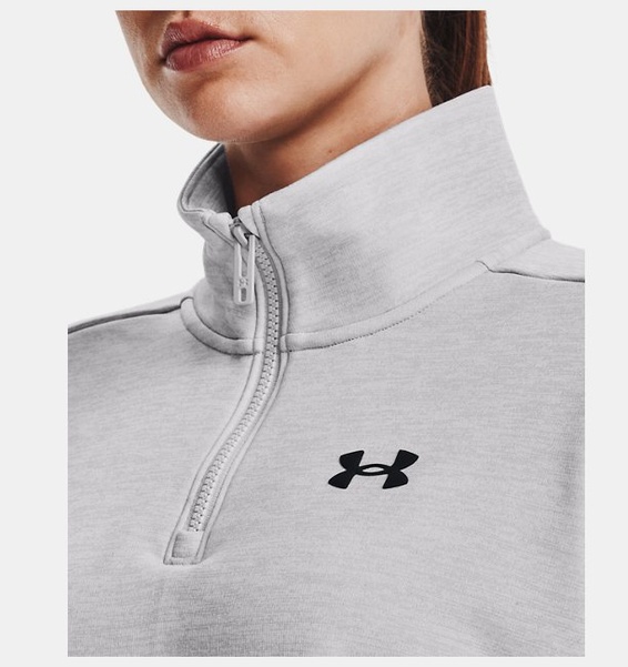 Gri Kadın Armour Fleece® ¼ Fermuarlı Sweatshirt