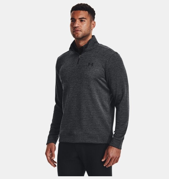 Siyah Erkek UA Storm SweaterFleece ¼ Fermuarlı Sweatshirt