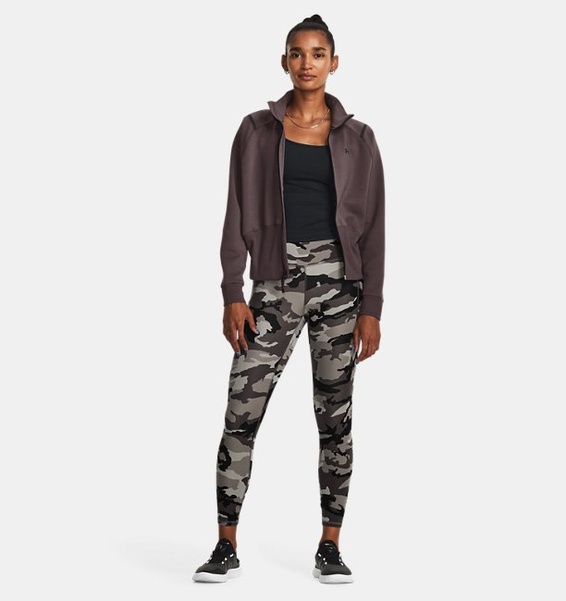 Gri Kadın UA Unstoppable Fleece Tam Boy Fermuarlı Sweatshirt