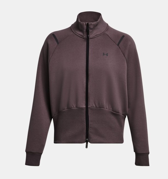 Gri Kadın UA Unstoppable Fleece Tam Boy Fermuarlı Sweatshirt