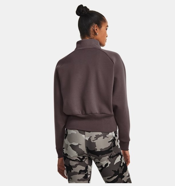 Gri Kadın UA Unstoppable Fleece Tam Boy Fermuarlı Sweatshirt