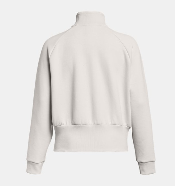 Beyaz Kadın UA Unstoppable Fleece Tam Boy Fermuarlı Sweatshirt