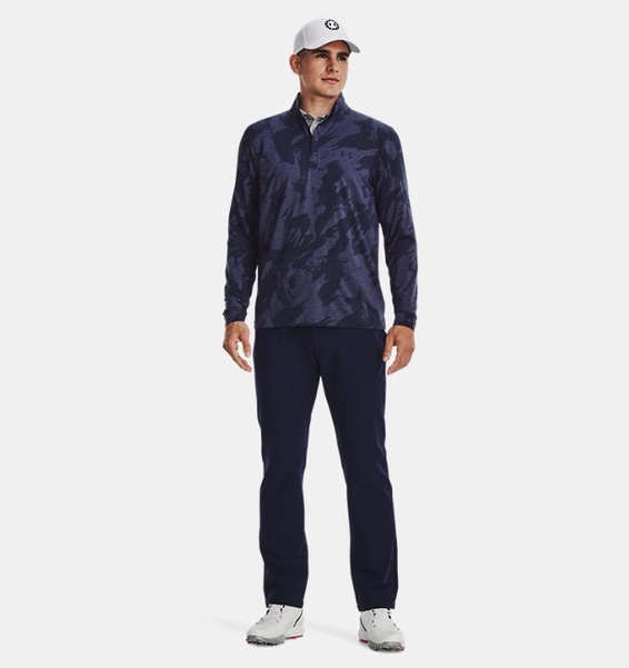 Lacivert Erkek UA Playoff Jacquard ¼ Fermuarlı Sweatshirt