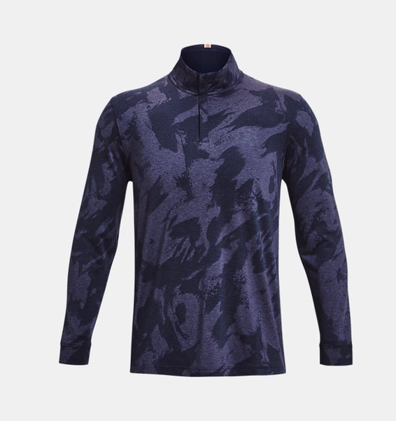 Lacivert Erkek UA Playoff Jacquard ¼ Fermuarlı Sweatshirt