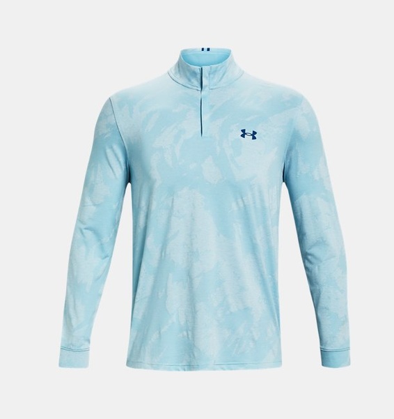 Mavi Erkek UA Playoff Jacquard ¼ Fermuarlı Sweatshirt