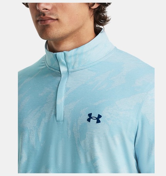 Mavi Erkek UA Playoff Jacquard ¼ Fermuarlı Sweatshirt